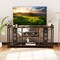 TV Stand with Metal Frame, Storage, Shelves and Anti-Tipping Kits